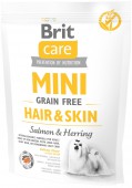 Brit Care MINI grain free hair skin лосось и сельдь