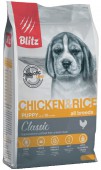 Blitz Puppy корм для щенков курица рис 2кг
